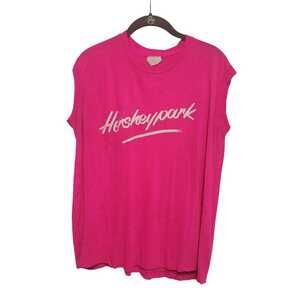 70s Vintage Hot Pink Hershey Park Muscle Tee *Authentic Distressed*